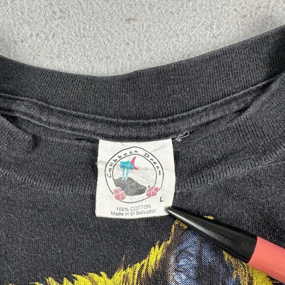 Vintage American Thunder Shirt‎ Large Native American Wolf AOP Short Sleeve - Picture 6 of 16